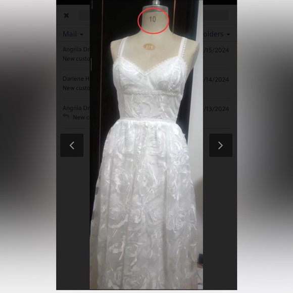 BRAND NEW Lace A Line Backless Beach Wedding Dress Size 10 - Picture 5 of 8